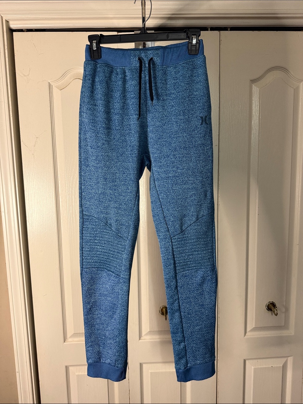 Hurley Blue Kids Jogger Sweatpants with Ribbed Knees. XL